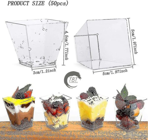 Square Mousse Dessert Cup - Image 3