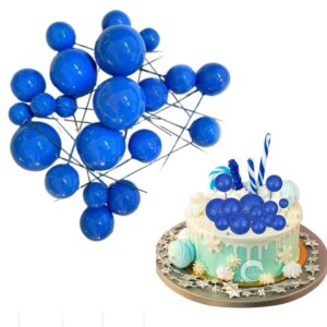20pcs-blue-faux-ball-cake-decoration