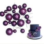20pcs-purple-faux-ball-cake-decoration