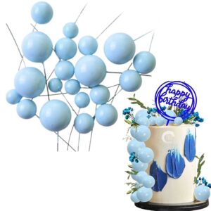 20pcs-sky-blue-faux-ball-cake-decoration