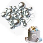 20pcs-silver-faux-ball-cake-decoration