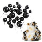 20pcs-black-faux-ball-cake-decoration