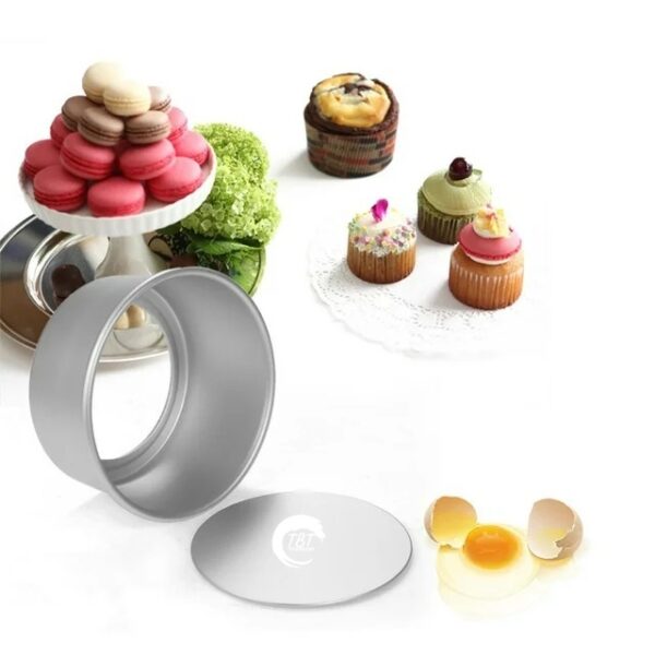 Aluminium Loose Bottom Round Cake Mold Cake Tin - 8X2.5 Inch - Image 4