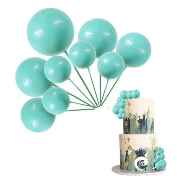 20pcs-teal-faux-ball-cake-decoration