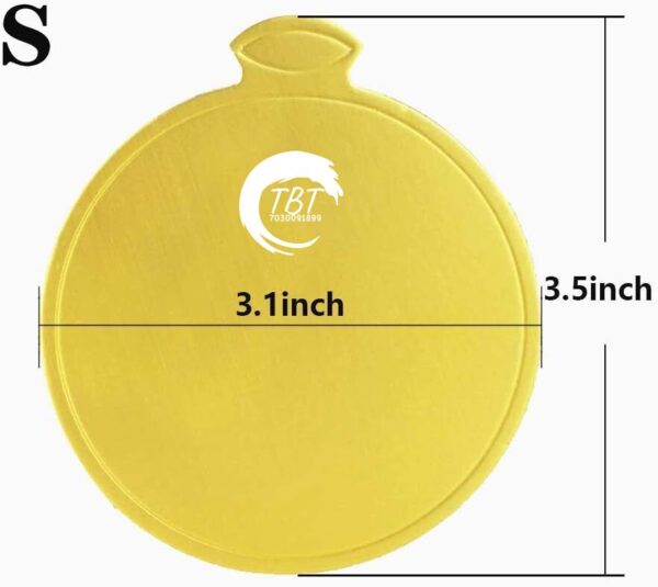 Mini Round Golden Pastry Cake Base 24 Piece - Image 4