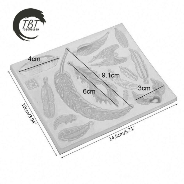 Feather Angel Wings Silicone Fondant Mold - Image 4