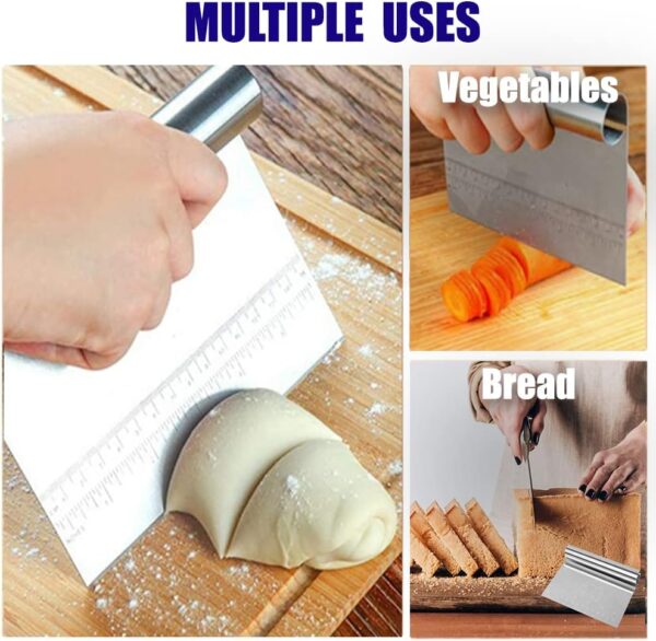 Stainless Steel Pizza Dough Scraper - Image 2