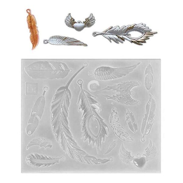 Feather Angel Wings Silicone Fondant Mold - Image 3
