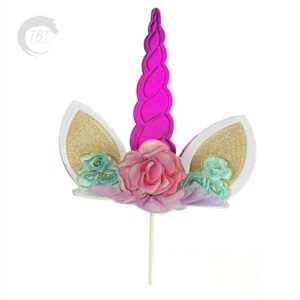 3d-unicorn-horn-paper-theme-topper-pink