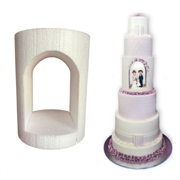 arch-hole-round-cake-dummy-6x8-inch