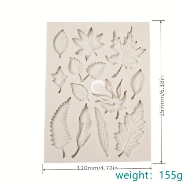 Tree Leaf Fondant Silicone Mold - Image 3