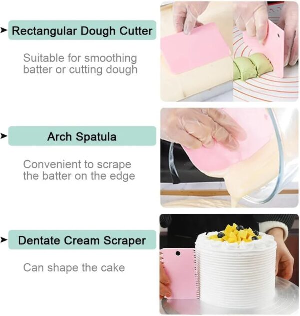 3 Pcs Cake Scraper - Image 2