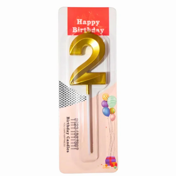 2 Two Golden Number Candle - Image 3