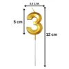 3 Three Golden Number Candle - Image 3