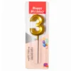 3 Three Golden Number Candle - Image 2