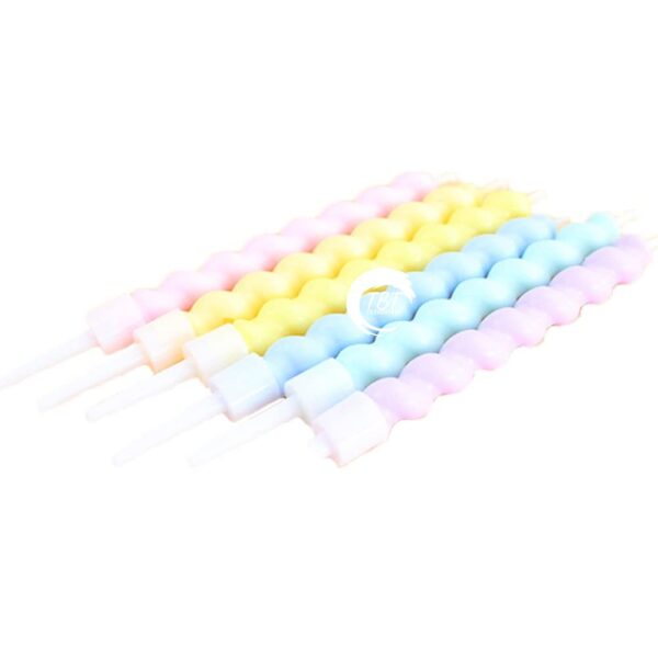 Pastel Color Twisty Curly Birthday Candles [ Set Of 6 Pcs ] - Image 4
