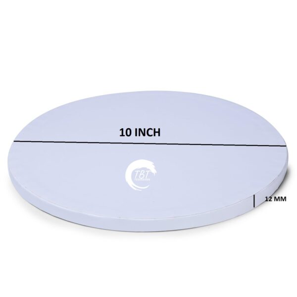 Round White Drum Board/Cake Drum Base 10 Inch - Image 3