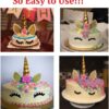 Silver Reusable Unicorn Horn Cake Topper - Image 2