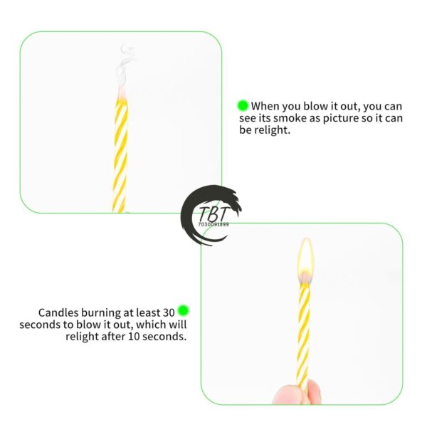 Magic Relighting Birthday Candles [ Pack Of 24 Pcs ] - Image 2