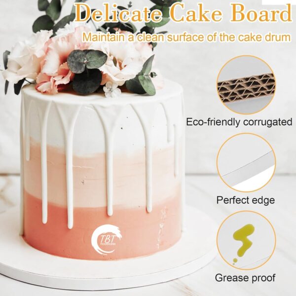 Round White Drum Board/Cake Drum Base 10 Inch - Image 2