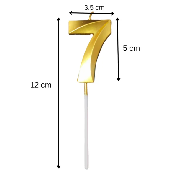 7 Seven Golden Number Candle - Image 2