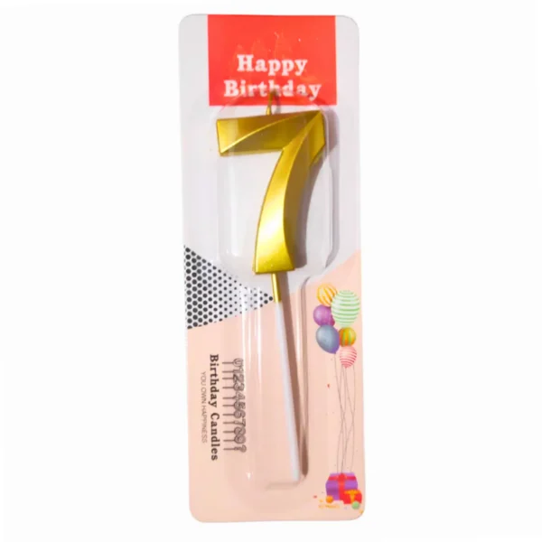 7 Seven Golden Number Candle - Image 3