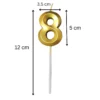 8 Eight Golden Number Candle - Image 3