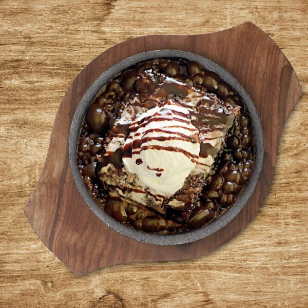Cast Iron Sizzler With Wooden Base Sizzler Brownie Tray [ 8 Inch ] - Image 4