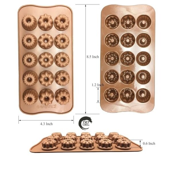 Small Bundt Chocolate Silicone Mold - Image 2