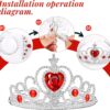 Royal Blue Plastic Princess Cake Crown - Image 3