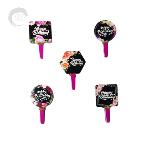 Happy Birthday ITC Paper Tag Cake Topper 100Pcs - Image 4