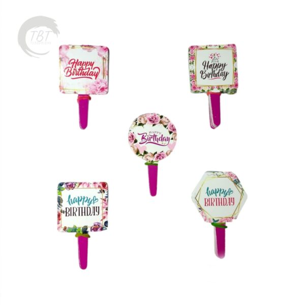 Happy Birthday ITC Paper Tag Cake Topper 100Pcs - Image 5