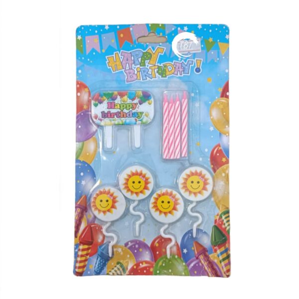 sun-happy-birthday-cake-topper-with-pink-candle