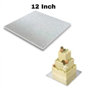 square-silver-drum-board-cake-drum-base-12-inch