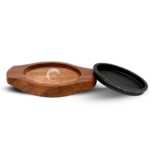 Cast Iron Sizzler With Wooden Base Sizzler Brownie Tray [ 8 Inch ] - Image 3