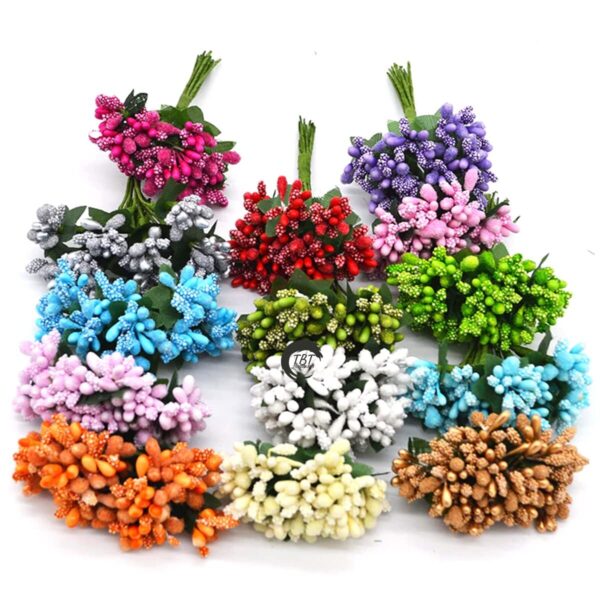 Artificial Pollen Flower Silver - Image 3