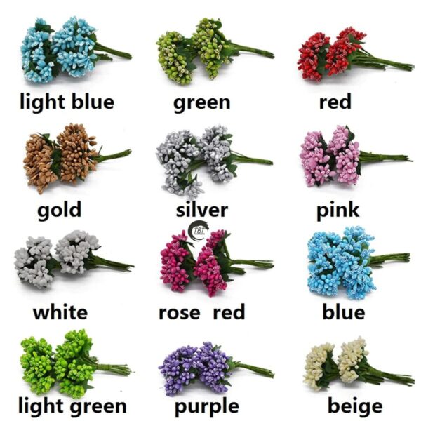 Artificial Pollen Flower Silver - Image 5