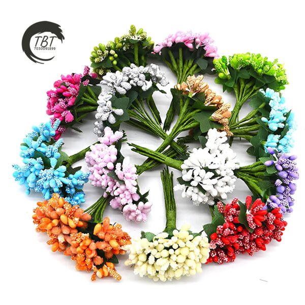 Artificial Pollen Flower Silver - Image 2