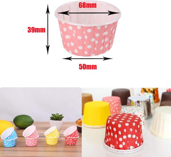 Curly Paper CupCake Liner Muffin Paper Case Baking Cups 100 Pcs - Image 7