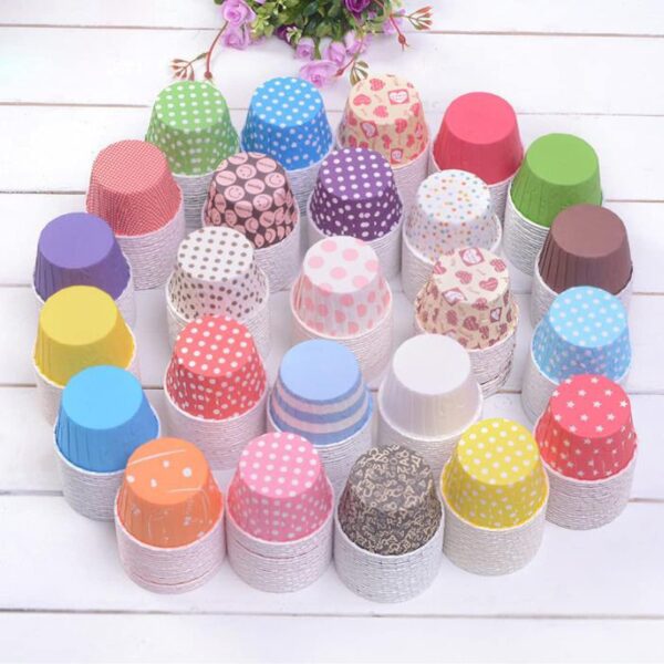 Curly Paper CupCake Liner Muffin Paper Case Baking Cups 100 Pcs - Image 9