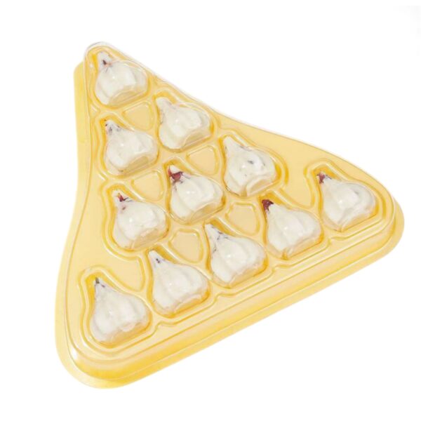 11-cavity-plastic-pvc-modak-shape-hamper-box-golden-tray-with-clear-transparent-lid-triangle-shape-box