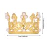 Plastic Golden Pearl Crown Cake Decoration - Image 4