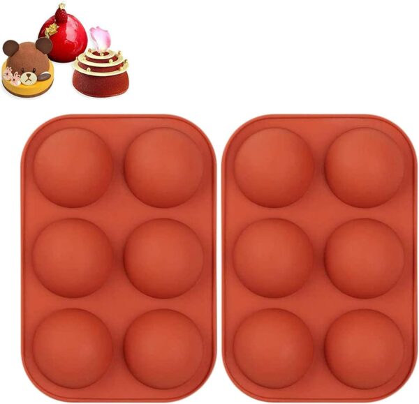 6 Cavity Half Ball Silicone Chocolate Mold - Image 4