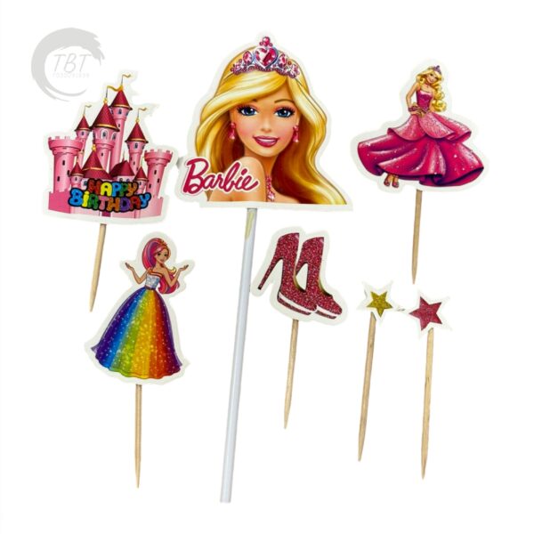 barbie-paper-theme-topper-set
