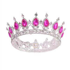 silver-metal-tiara-gorgeous-crystal-crown-princess-cake-decoration-3