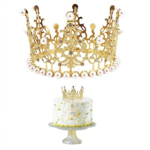 golden-pearl-princess-tiara-crown-cake-decoration-4