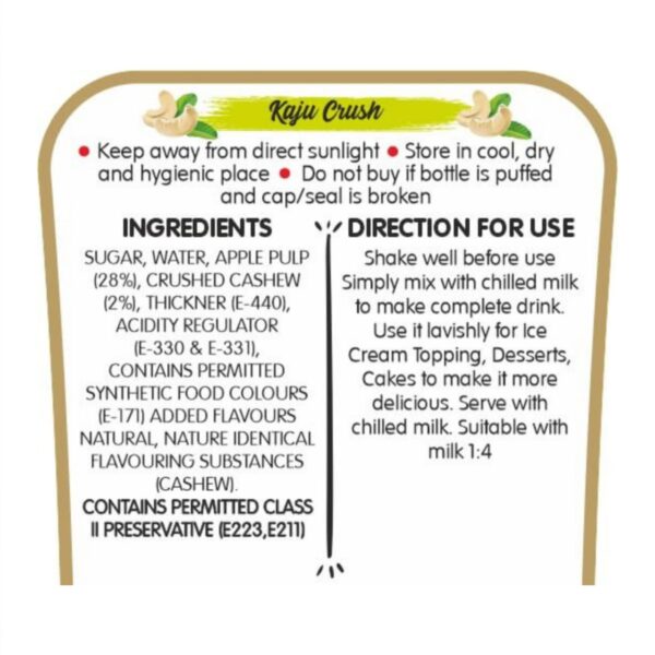 Frujoy Kaju Crush 750ml - Image 2