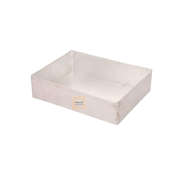 Aluminum Rectangle Cake Tin Baking Tray Cake Mold 9x7x2.5 Inch - Image 2