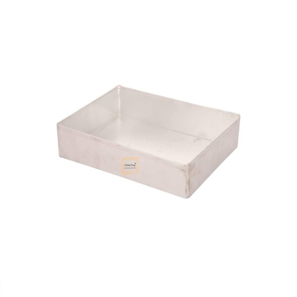 Aluminum Rectangle Cake Tin Baking Tray Cake Mold 8x6x2.5 Inch - Image 2
