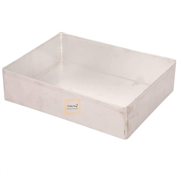 Aluminum Rectangle Cake Tin Baking Tray Cake Mold 12x10x2.5 Inch - Image 2